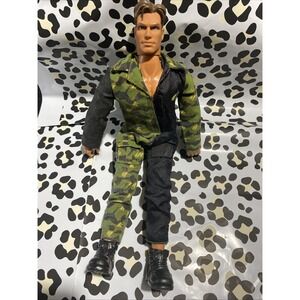 1998 Mattel Max Steel Action Figure In Camouflage Jumpsuit 12 Inch